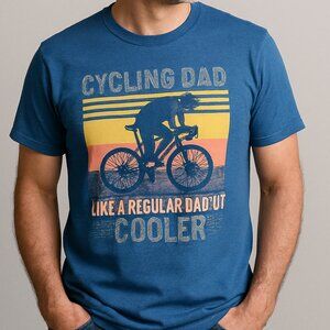 Next Level Graphic Tee Cycling Dad Like A Regular Dad But Cooler Blue M